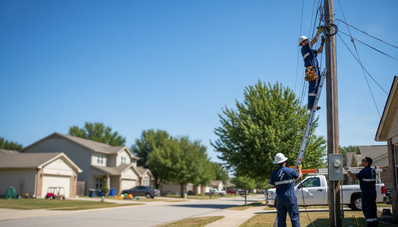 Residential electrician providing installation services in Welch, OK